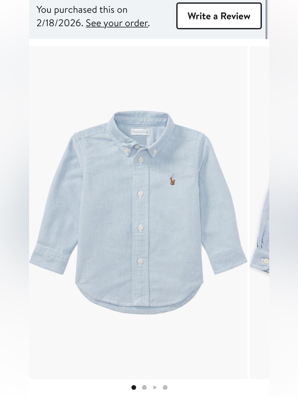 Ralph Lauren Boys Oxford Shirt